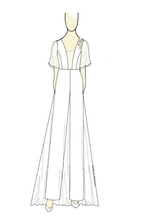 Vestidos de Novia LGTB mono de novia con pantalon